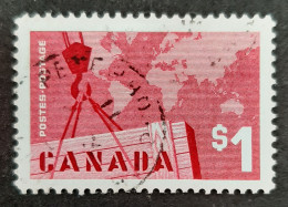 Canada 1963  USED  Sc411,    1$ Canadian Exports - Used Stamps
