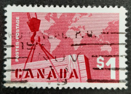 Canada 1963  USED  Sc411,    1$ Canadian Exports - Gebruikt
