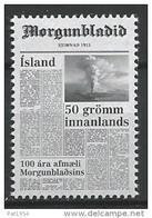 Islande 2013, N°1333 Neuf  Anniversaire Du Journal - Ungebraucht