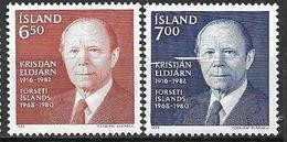 Islande 1983 N° 563/564 Neufs Président Krisjan Eldjarn - Unused Stamps
