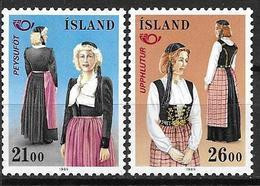 Islande 1989 N° 652/653 Neufs Norden Costumes Traditionnels - Ongebruikt