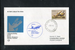 "AUSTRALIEN" 1974, Erstflugbrief LH 691 Mit DC 10 "Sydney-Frankfurt" (60053) - Storia Postale