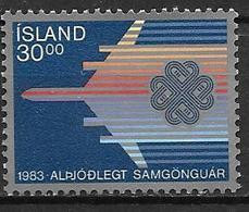 Islande 1983 N° 558 Neuf Année De Communications, Avion - Ungebraucht