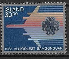 Islande 1983 N° 558 Neuf Année De Communications, Avion - Ongebruikt