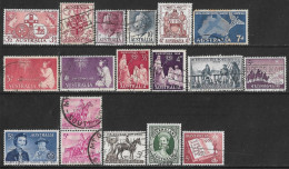 1956-1960 AUSTRALIA LOT OF 18 USED STAMPS SCV $4.05 - Used Stamps