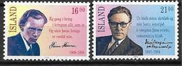 Islande 1988 N° 633/634 Neufs Célébrités - Unused Stamps