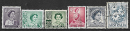 1959 AUSTRALIA SET OF 6 USED STAMPS (Scott # 314,316-319,327) - Usati