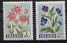 Islande 1958 N° 281/282  Neufs ** MNH Fleurs - Neufs