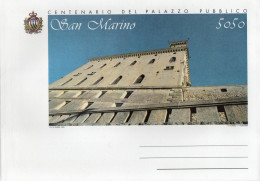 REPUBBLICA DI SAN MARINO 1994 - CENTENARIO DEL PALAZZO PUBBLICO - Enteros Postales