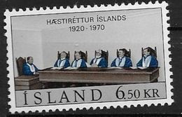 Islande 1970 N° 391  Neuf ** MNH Cour Suprême - Nuevos