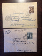 RUSSIA USSR COVER 1947 AND 1948 YEAR MECHNIKOV MICROBIOLOGY HEALTH MEDICINE STAMPS - Cartas & Documentos