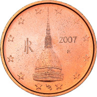 Italie, 2 Euro Cent, The Mole Antonelliana, 2007, SPL+, Copper Plated Steel - Italia