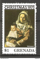 GRENADA - 1975 VELASQUEZ Madonna Con Bambino Da Adorazione Dei Re Magi (Museo Del Prado, Madrid) Nuovo** MNH - Madonnas