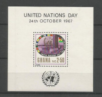 Ghana 1967 U.N. Day S/S  Y.T. BF 28  ** - Ghana (1957-...)