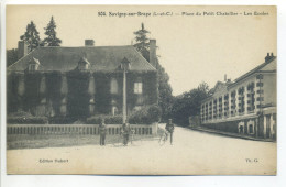 CPA (41 Loir Et Cher) - SAVIGNY Sur BRAYE Près Vendôme - Place Du Petit Chatellier - Les Ecoles - Animation, Cyclistes - Vendome