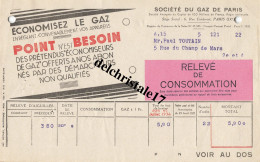 75 0033 PARIS SEINE 1934 - Sté Du Gaz De Paris Publicité Chaudière Au Gaz Rue Condorcet à M. TOUTAIN - Elektrizität & Gas