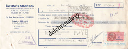 75 0840 PARIS SEINE 1954 Cartes Postales Guides Plans Éditions CHANTAL Rue Des Archives Dest. Librairie HOUGUENADE - Lettres De Change