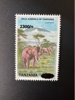 Tanzania Tanzanie Tansania 2020 Mi. 5458 Surchargé Overprint Wild Animals Elephants Elefanten Faune Faune - Elefantes