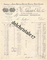 75 1300 PARIS SEINE 1900 Fabrique Porte Monnaie Bourses Blagues Porte Cigares N. LUCAS Fils Succ Rue Du Temple à MALLART - Documents