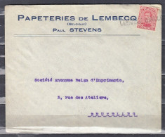 Brief Naar Bruxelles Met Langstempel Lembeek (Halle) - Griffes Linéaires
