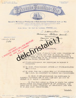 75 1650 PARIS SEINE 1937 Sté Mutuelle D'Assurances Intégrales Sur La Vie L'AVENIR FAMILIAL VIE Rue Turbigo à BLAISE  - Bank & Insurance