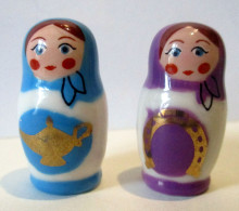 Fèves Brillantes - Poupée Russe "Babouchka" X 2 - Personnages