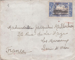 From Sierra Leone To France - 1939 - Sierra Leona (...-1960)