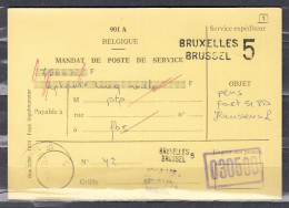 Kaart Van Bruxelles-Brussel B5B Met Langstempel Bruxelles Brussel 5 - Linear Postmarks