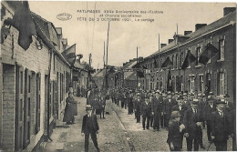 Paturages XXVe Anniversaire Des Fanfare Et Chorale Socialistes Fête Du 2 Octobre 1921 Le Cortége - Colfontaine