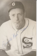 Russell Edison ''Red'' Evans Lanceur Ligne Majeur Baseball Américaine.1936-1939  Real Photo B&W Kodak Carte Signé - Baseball