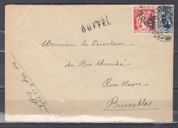 Brief Van Mechelen Naar Bruxelles Met Langstempel Duffel - Linear Postmarks