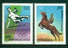INDIA 1980 Mi 834-35** Olympic Summer Games, Moscow [B239] - Summer 1980: Moscow