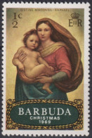 1969 Antigua & Barbuda ° Mi:BX 38, Sn:BX 39, Yt:BX 38, "Sistine Madonna" (Raphael), 1513-14, Weihnachten, Christmas - 1960-1981 Autonomie Interne