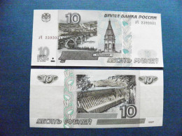 Banknote Russia Unc 10 Rubles 1997 P-268 Bridge Dam Krasnoyarsk - Russia