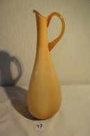 C47 Magnifique Vase Soliflore Orange En Verre - Vasen