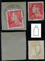 Denmark 1957/1976 2 Stamp With Perfin Gas Canister Cylinder By A/S Kosangas From Copenhagen Lochung Perfore Energy - Gaz