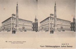 Italie - ROME - Place, Obélisque Et Palais De Saint Jean De Latran (Vues Stéréoscopiques De Julien Damoy) - Cartes Stéréoscopiques