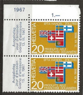 Timbre Suisse Neuf ** 1967 - Unused Stamps