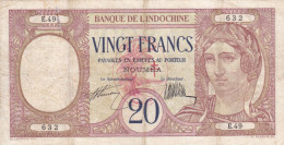 20 Francs France Libre ! Overprint !  R - Nuove Ebridi