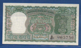 INDIA - P. 54a – 5 Rupees ND, XF/aUNC,  Serie B87 963756 - Signature: Bhattacharya (1962-1967) - Inde