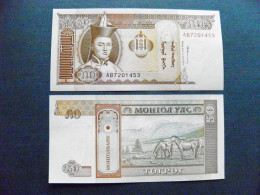Banknote Mongolia UNC 50 Tugrik 1993 P-56 Soemba Arms Sukhe-battar Horses Animals Mountains - Mongolia