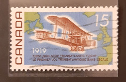 Canada 1969  USED  Sc494,    15c Atlantic Flight - Used Stamps