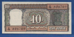 INDIA - P. 60a – 10 Rupees ND, UNC-,  Serie V75 824769 - Plate Letter A Signature: S. Jagannathan (1970) - Indien