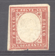 Italie  -  Sardaigne  :  Yv  13  (*)   Reprint - Sardinien