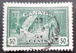 Canada 1946  USED  Sc 272,    50c Peace Issue, Logging - Oblitérés