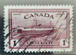 Canada 1946  USED  Sc 273,    1$ Peace Issue, Train Ferry - Used Stamps