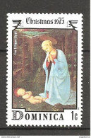 DOMINICA - 1975 FILIPPO LIPPI Madonna Adorante Il Bambino (Uffizi, Firenze) Nuovo** MNH - Madones