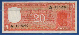 INDIA - P. 61a – 20 Rupees ND, AUNC-,  Serie A43 135290 - Guilloche Under Signature - 	S. Jagannathan (1970) - Indien