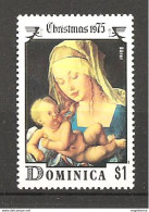 DOMINICA - 1975 FILIPPO LIPPI Madonna Adorante Il Bambino (Uffizi, Firenze) Nuovo** MNH - Religious