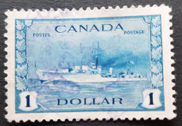 Canada 1942  USED  Sc 262,    1$ War Issue, Destroyer - Usados